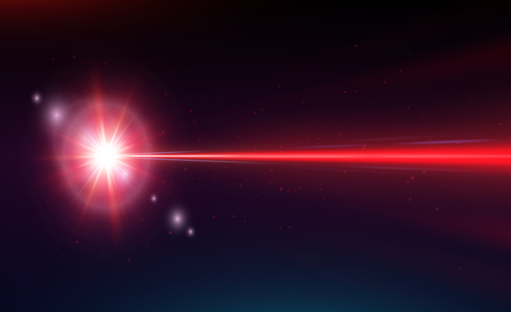 red laser beam. vector illustration red laser beam illustration